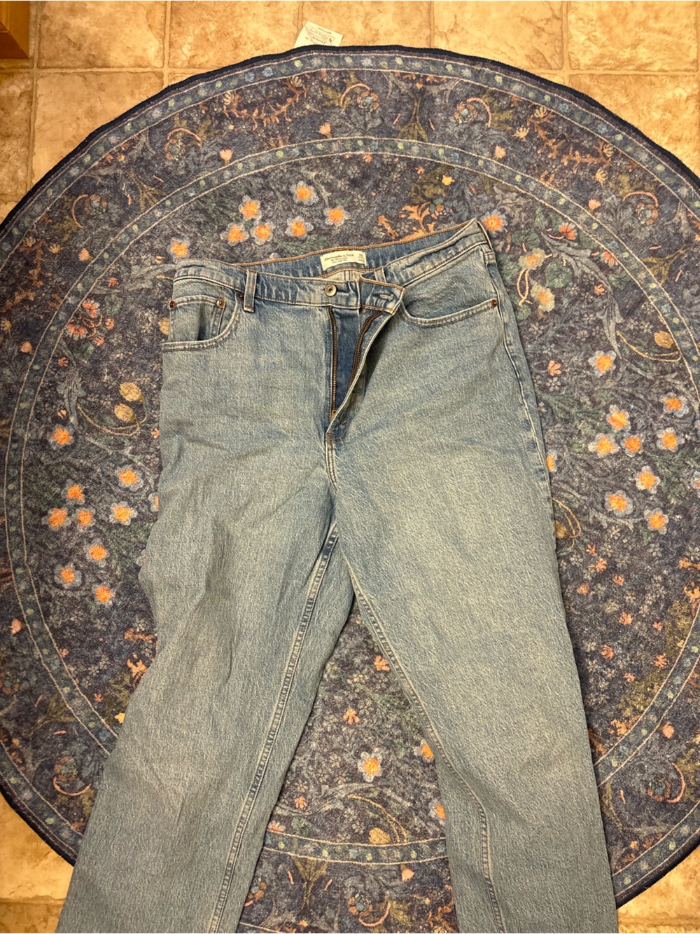 Abercrombie & Fitch Light Blue Straight Leg Jeans